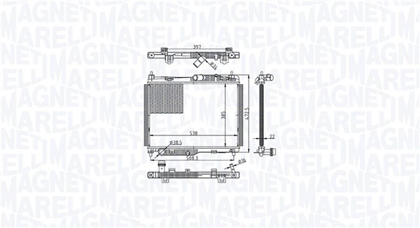 Chłodnica, układ chłodzenia silnika MAGNETI MARELLI 350213215500