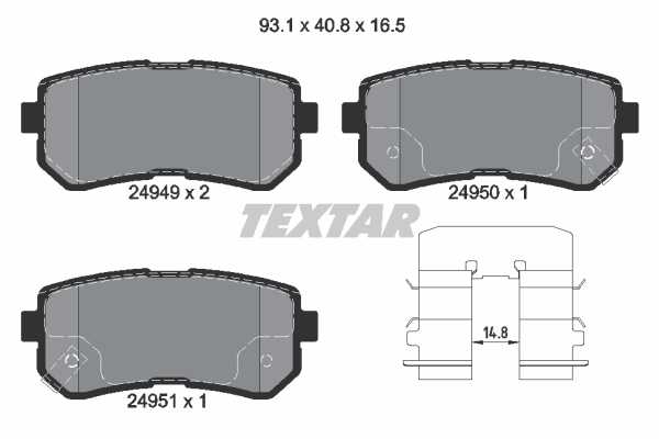 Klocki hamulcowe TEXTAR 2494901