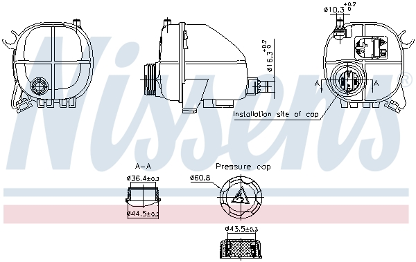 Zbiorniczek wyrównawczy, płyn chłodzący NISSENS 996357