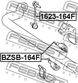 Guma stabilizatora FEBEST BZSB-164F