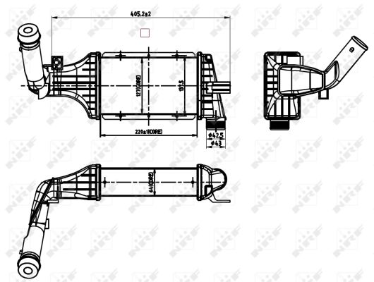 Chłodnica powietrza intercooler NRF 30428