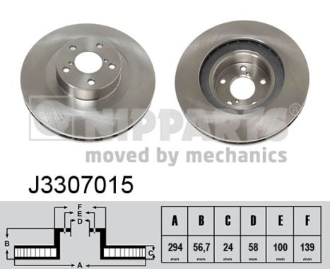 Tarcza hamulcowa NIPPARTS J3307015