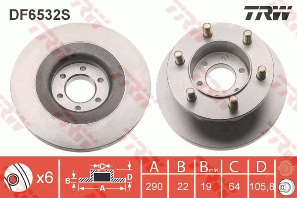 Tarcza hamulcowa TRW DF6532S