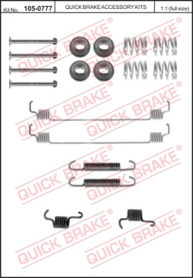 Zestaw dodatków do szczęk hamulcowych QUICK BRAKE 105-0777