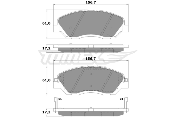 Klocki hamulcowe TOMEX BRAKES TX 17-44