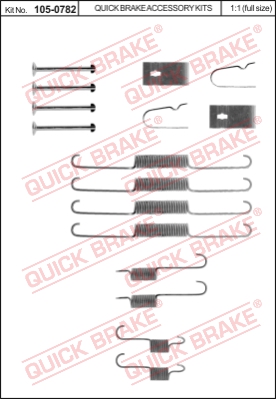 Zestaw dodatków do szczęk hamulcowych QUICK BRAKE 105-0782
