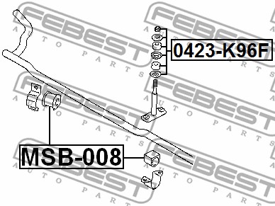 Guma stabilizatora FEBEST MSB-008