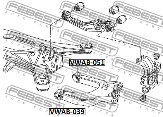 Tuleja wahacza FEBEST VWAB-051