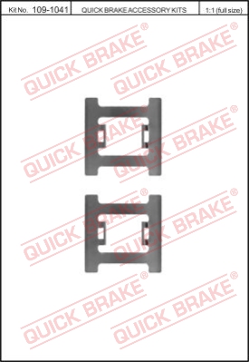Zestaw akcesoriów montażowych  klocków hamulcowych QUICK BRAKE 109-1041