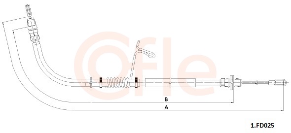 Cięgło, hamulec postojowy COFLE 92.1.FD025
