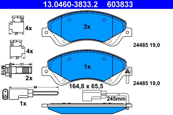 Klocki hamulcowe ATE 13.0460-3833.2