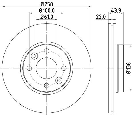 Tarcza hamulcowa HELLA 8DD 355 118-491