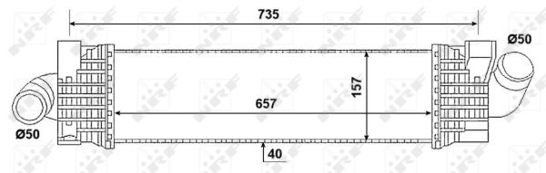 Chłodnica powietrza intercooler NRF 30906