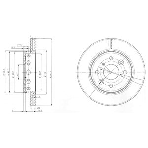 Tarcza hamulcowa DELPHI BG3074