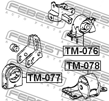 Poduszka silnika FEBEST TM-076