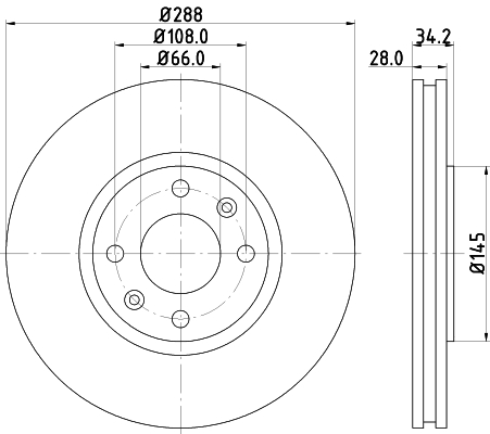 Tarcza hamulcowa HELLA 8DD 355 107-841