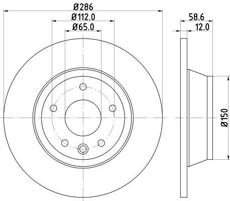 Tarcza hamulcowa HELLA PAGID 8DD 355 113-841