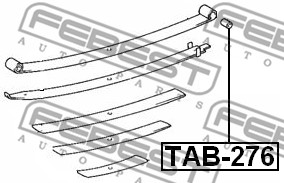 Tuleja pióra resora FEBEST TAB-276