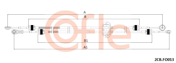 Linka dźwigni zmiany biegów COFLE 2CB.FO013