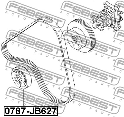 Rolka napinacza paska osprzętu FEBEST 0787-JB627