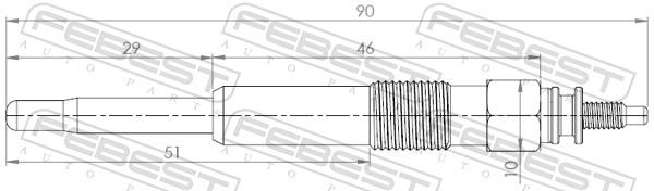 Świeca żarowa FEBEST 25642-006