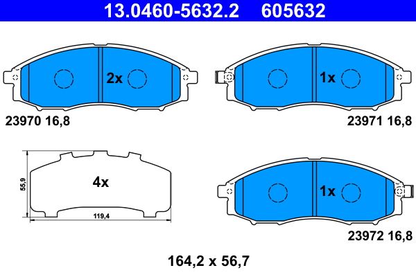 Klocki hamulcowe ATE 13.0460-5632.2