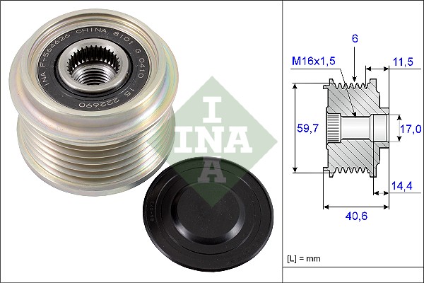 Sprzęgło alternatora INA 535 0227 10