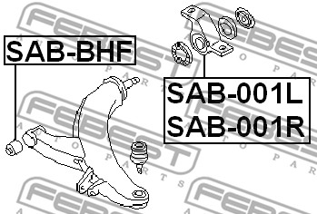 Tuleja wahacza FEBEST SAB-001L