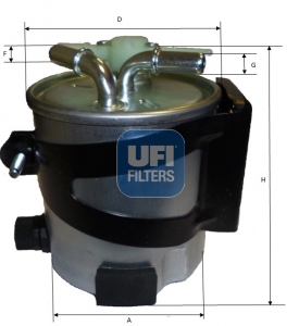 Filtr paliwa UFI 55.430.00