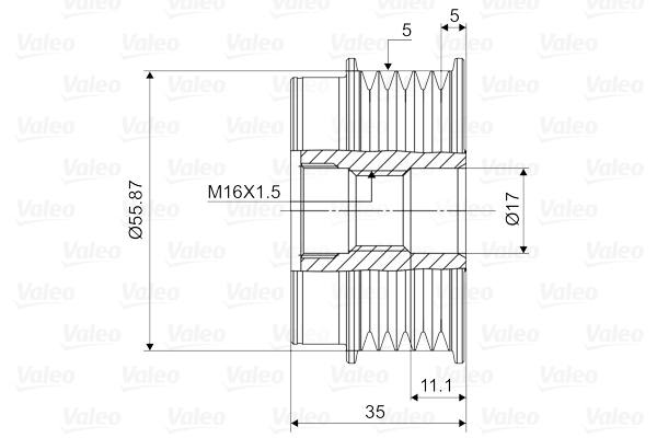 Sprzęgło alternatora VALEO 588008