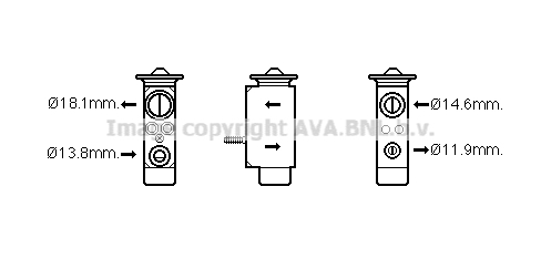 Zawór rozprężny klimatyzacji AVA QUALITY COOLING FD1492