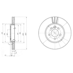 Tarcza hamulcowa DELPHI BG3503