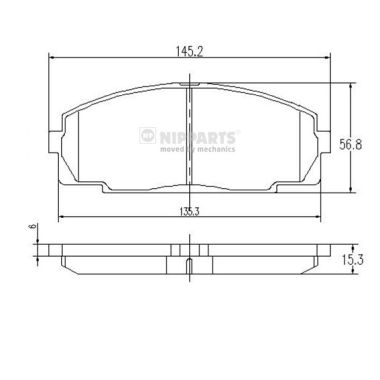 Klocki hamulcowe NIPPARTS J3602076