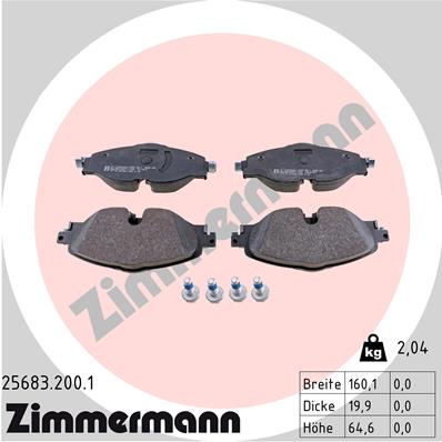 Klocki hamulcowe ZIMMERMANN 25683.200.1