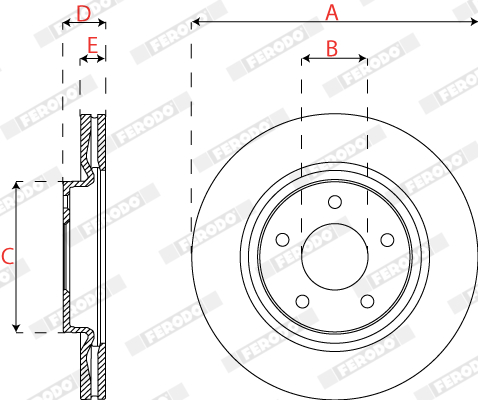 Tarcza hamulcowa FERODO DDF2099C