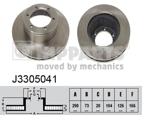 Tarcza hamulcowa NIPPARTS J3305041