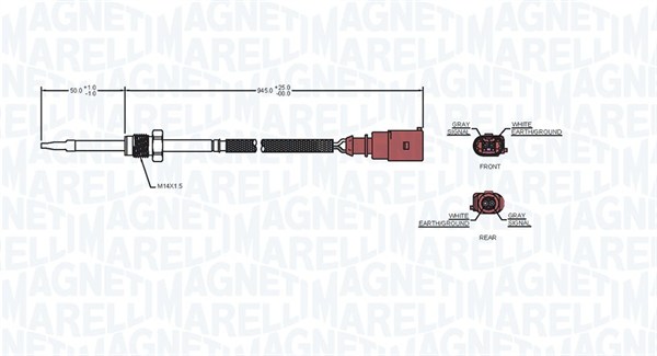 Czujnik  temperatury spalin MAGNETI MARELLI 172000249010