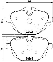 Klocki hamulcowe JAPKO 510112
