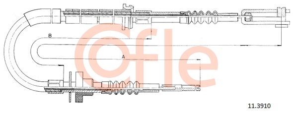 Cięgno sterowania sprzęgłem COFLE 92.11.3910