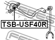 Guma stabilizatora FEBEST TSB-USF40R
