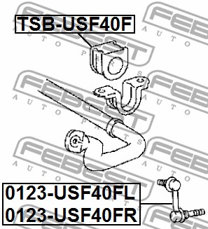 Guma stabilizatora FEBEST TSB-USF40F