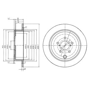 Tarcza hamulcowa DELPHI BG4158