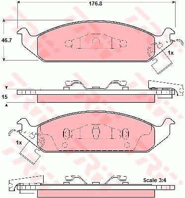 Klocki hamulcowe TRW GDB4016