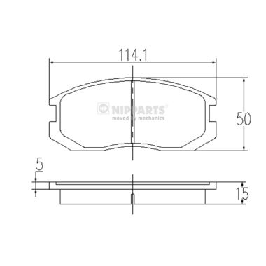 Klocki hamulcowe NIPPARTS J3605032