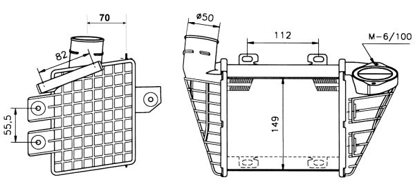 Chłodnica powietrza intercooler NRF 30023