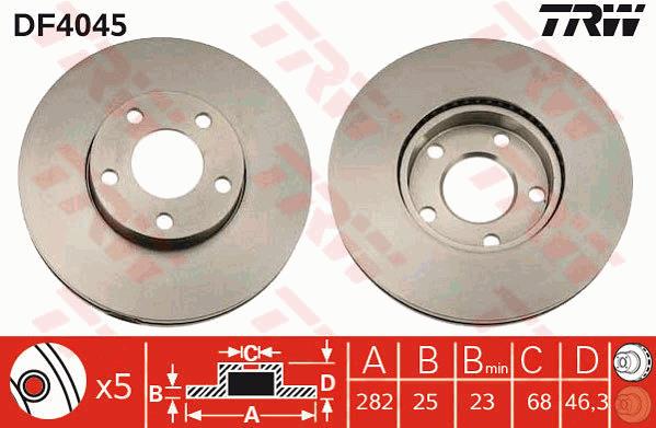 Tarcza hamulcowa TRW DF4045