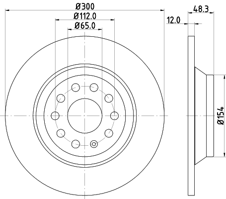 Tarcza hamulcowa HELLA 8DD 355 119-481