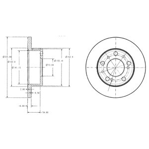 Tarcza hamulcowa DELPHI BG2253