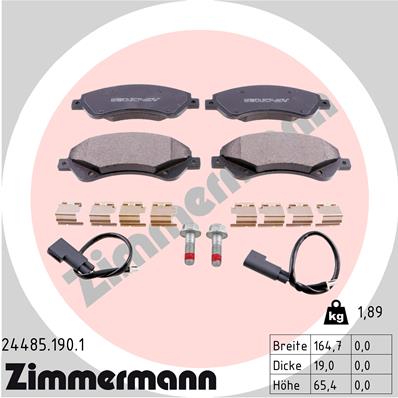 Klocki hamulcowe ZIMMERMANN 24485.190.1