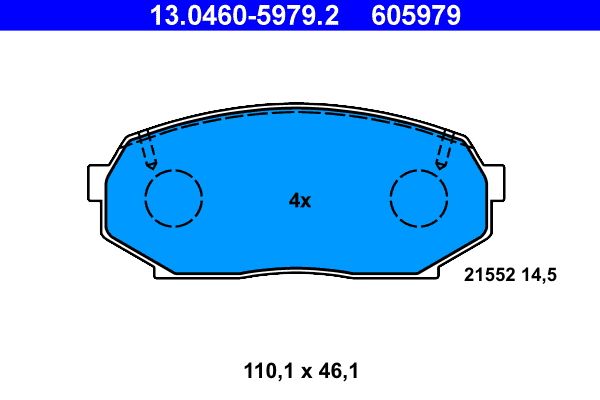 Klocki hamulcowe ATE 13.0460-5979.2